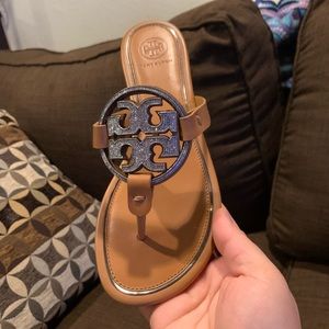 tory burch miller square toe crystal sandal